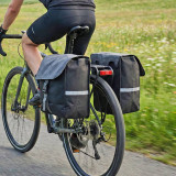 2x 20L Black Bike Pannier Bags