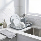 Grey Large Dish Holder Drainer Rack
