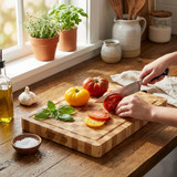 Chequered Bamboo Chopping Large Board