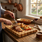 Chequered Bamboo Chopping Large Board