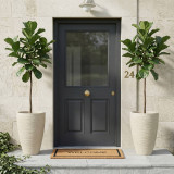 43cm Cream Ribbed Tapered Planter