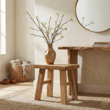 Solid Teak Wood Side Table Stool