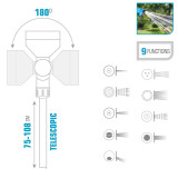Telescopic 9 Pattern Garden Spray Lance Extendable