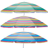 170cm Tilt Beach Umbrella Assorted Colours