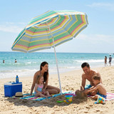 170cm Tilt Beach Umbrella Assorted Colours