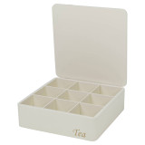 Tea Storage 6 Compartments Wooden Organiser