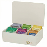 Tea Storage 6 Compartments Wooden Organiser
