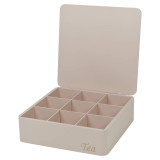 Tea Storage 6 Compartments Wooden Organiser