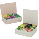 Tea Storage 6 Compartments Wooden Organiser