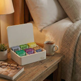 Tea Storage 6 Compartments Wooden Organiser