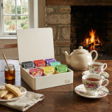 Tea Storage 6 Compartments Wooden Organiser