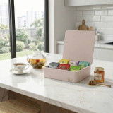 Tea Storage 6 Compartments Wooden Organiser