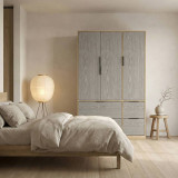 FUJI 3 Door 4 Drawer Wardrobe