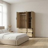 FUJI 3 Door 4 Drawer Wardrobe