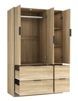 FUJI 3 Door 4 Drawer Wardrobe