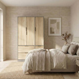 FUJI 3 Door 4 Drawer Wardrobe