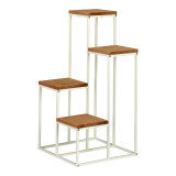 67cm 4 Tier Metal Wood Plant Stand