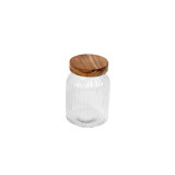 Glass Storage Jar with Wooden Lid