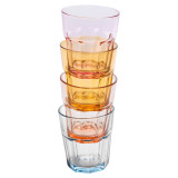 Faceted Tinted Drinking Glasses
