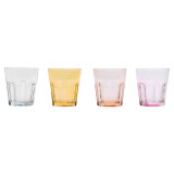 Faceted Tinted Drinking Glasses
