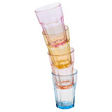 Faceted Tinted Drinking Glasses
