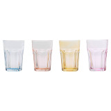 Faceted Tinted Drinking Glasses