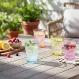 Faceted Tinted Drinking Glasses