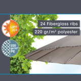 300cm Round Shanghai Parasol Umbrella