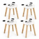 Wooden Animal Face Children's Stool