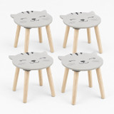 Wooden Animal Face Children's Stool
