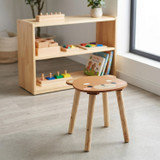 Wooden Animal Face Children's Stool