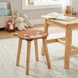 Wooden Animal Face Children's Stool