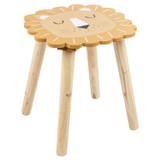 Wooden Animal Face Children's Stool