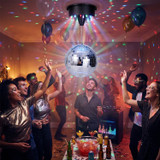 15cm Silver Mirror Disco Ball with LED Lights