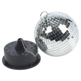 15cm Silver Mirror Disco Ball with LED Lights