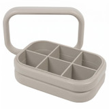 6 Compartment Pebble Tea Box w/ Lid Organiser