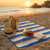 127x152cm Waterproof Picnic Blanket 3 Assorted Colours