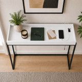 Tray Top Console Table w/ USB Charging Socket