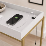 Tray Top Console Table w/ USB Charging Socket