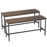 Set of 2 Industrial Dining Bench