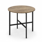 80cm Round Wooden Dining Table with X Frame Legs