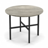 80cm Round Wooden Dining Table with X Frame Legs