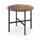 80cm Round Wooden Dining Table with X Frame Legs