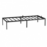 Black Metal Bed Frame with Slatted Base