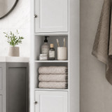 Tall Bathroom Storage Cabinet with 2 Doors