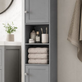 Tall Bathroom Storage Cabinet with 2 Doors