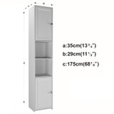 Tall Bathroom Storage Cabinet with 2 Doors
