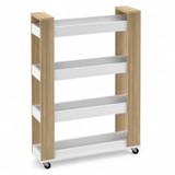 Slim 4-Tier Rolling Kitchen Storage Trolley