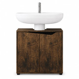 2 Door Full Pedestal Under Sink Bathroom Cabinet