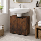 2 Door Full Pedestal Under Sink Bathroom Cabinet